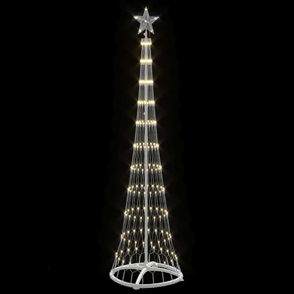 LED Christmas Tree with Stand Warm White 51 x 51 x 190 cm Metal